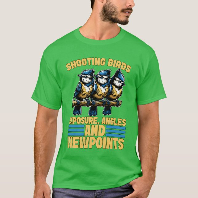 Camiseta Fotografía de pájaro Disparando aves Eposure Birds (Anverso)