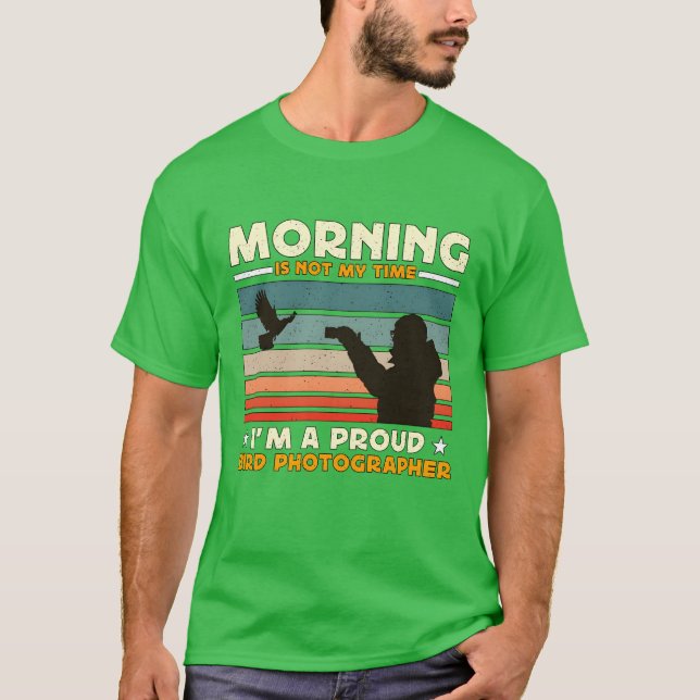 Camiseta Fotografía de pájaro por la mañana no es Myime Bir (Anverso)