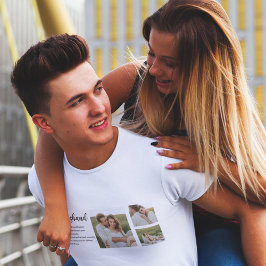Camiseta Fotografía de pareja de compañeros de clase y rega
