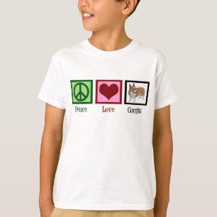 Camiseta Fotografía de Peace Love Corgi