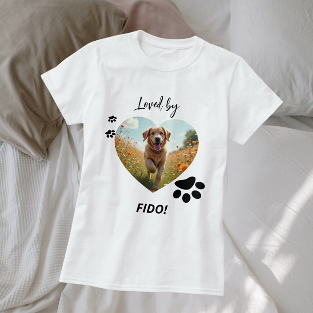 Camiseta Fotografía de perro corazón amor pastas (Subido por el creador)