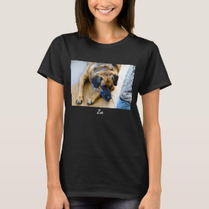 Camiseta Fotografía de perro de plantilla de nombre de div