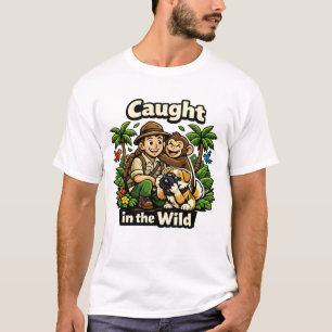 Camiseta Fotografía de Perros con su Dueño en la Naturaleza