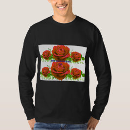 Camiseta Fotografía de ramo de hermosas rosas rojas | Román