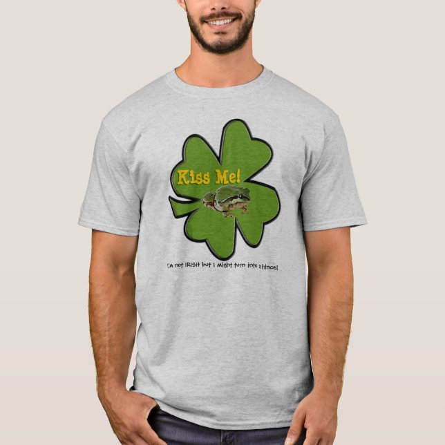 Camiseta Fotografía de rana Príncipe Green Shamrock persona (Anverso)