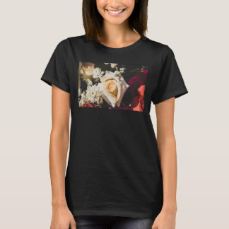 Camiseta Fotografía de Rosa Blanca para Mujeres