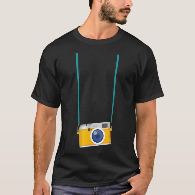 Camiseta Fotografía de vacaciones en cámara de turismo fals (Anverso)