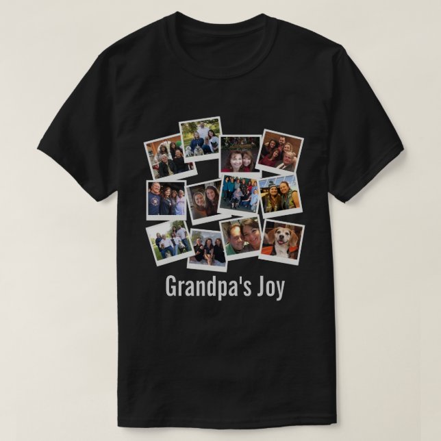 Camiseta Fotografía del abuelo Collage de moda moderna (Diseño del anverso)
