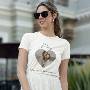 Camiseta Fotografía del corazón y texto Soy quién soy por t