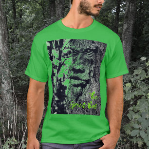 Camiseta Fotografía del Espíritu del Bosque del Hombre Verd