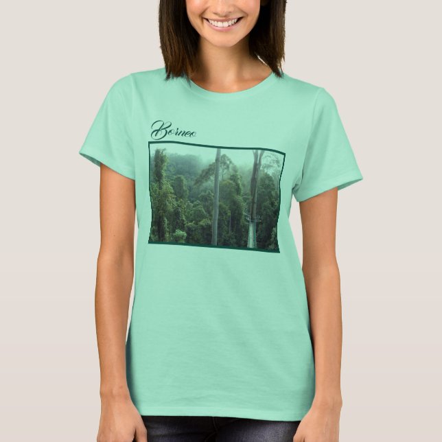 Camiseta Fotografía del paisaje de la selva tropical de Bor (Anverso)