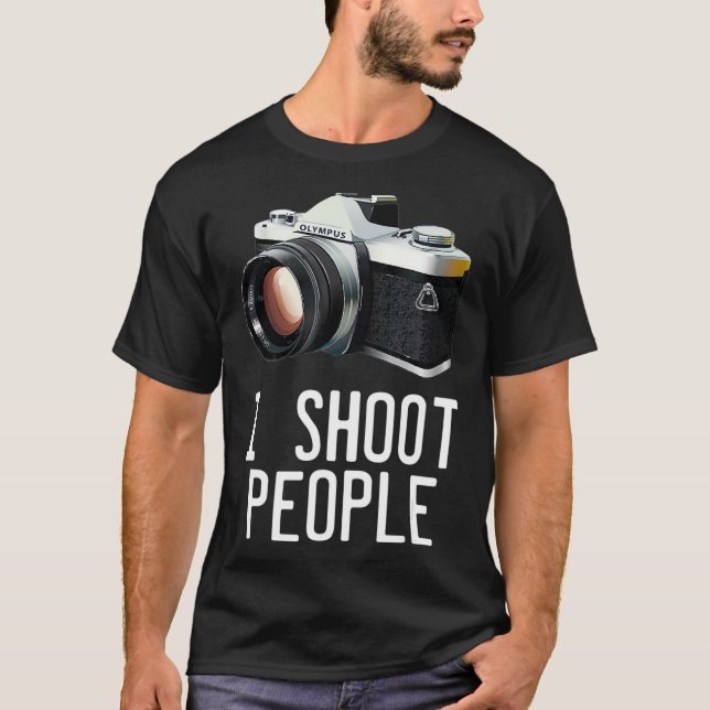 Camiseta Fotografía divertida diciendo - Disparo a la gente (Anverso)