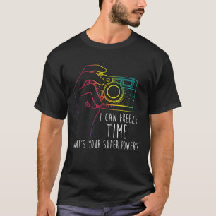 Camiseta Fotografía divertida en tiempo de congelación Supe