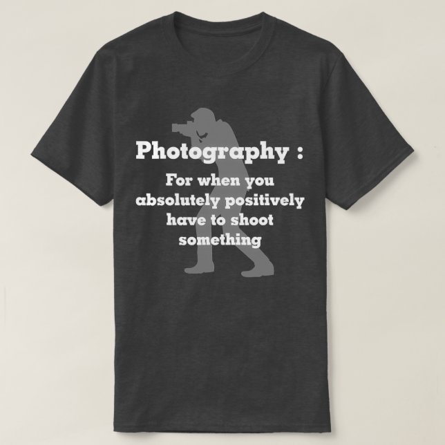 Camiseta Fotografía divertida para fotos (Diseño del anverso)