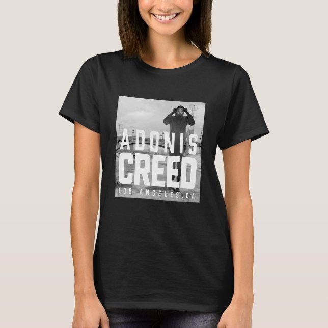 Camiseta Fotografía en blanco y negro de Adonis Creed LA (Anverso)