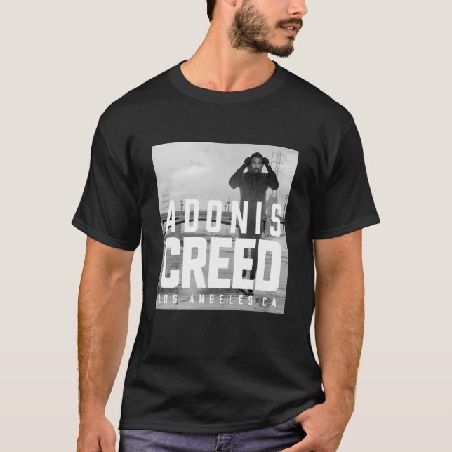 Camiseta Fotografía en blanco y negro de Adonis Creed LA (Anverso)