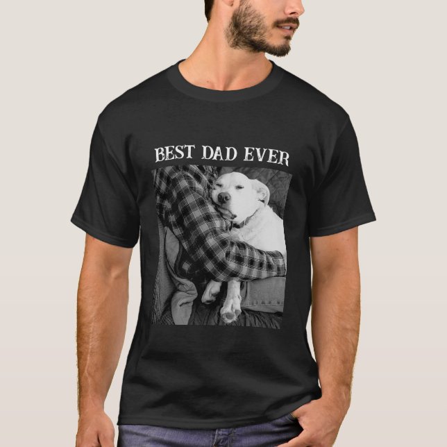 Camiseta Fotografía en blanco y negro de perro peleándose c (Anverso)