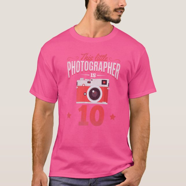 Camiseta Fotografía: Este Pequeño Fotógrafo Tiene 10 Años (Anverso)