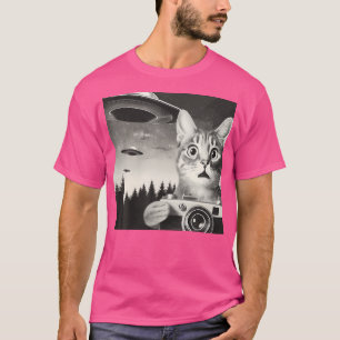 Camiseta Fotografía felina de Alien Cat Ufo Cámara Alien Fe