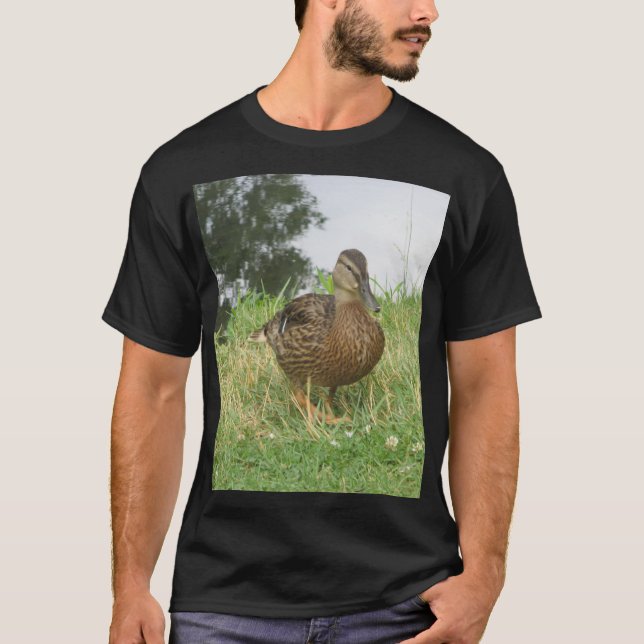 Camiseta Fotografía femenina de pájaro mallard del pato (Anverso)