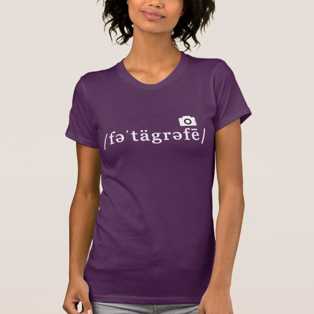 Camiseta Fotografía fonética (camiseta púrpura adaptable) (Anverso)