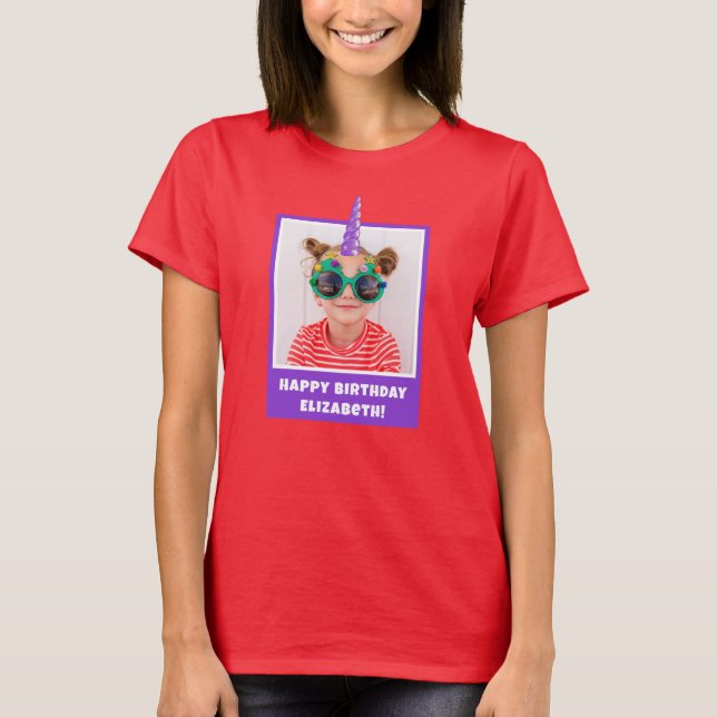 Camiseta Fotografía infantil personalizada Cumpleaños Unico (Anverso)