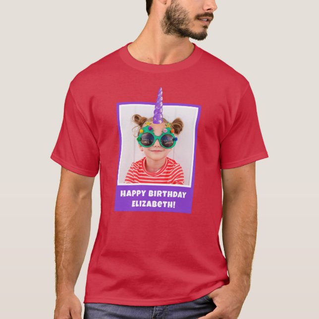 Camiseta Fotografía infantil personalizada Cumpleaños Unico (Anverso)