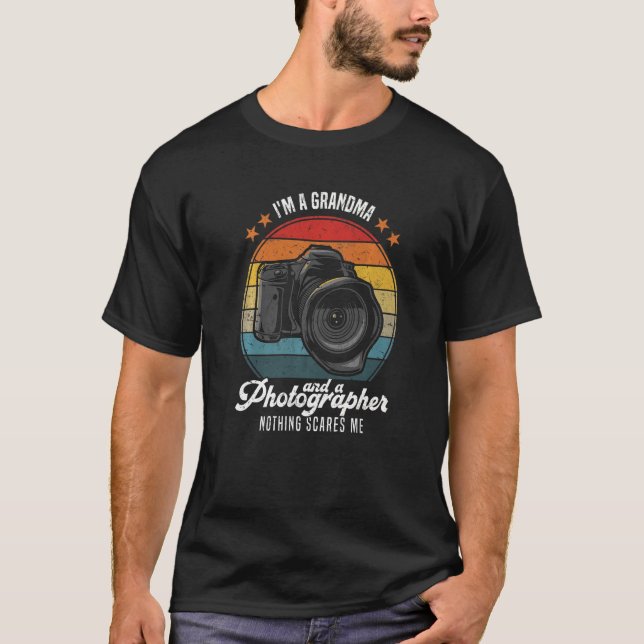 Camiseta Fotografía masculina Soy abuela y fotógrafa (Anverso)