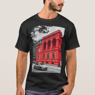 Camiseta Fotografía Minimalista del Edificio de la Ciudad R