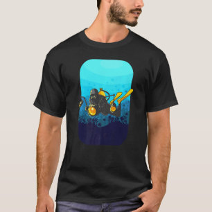 Camiseta Fotografía Subacuática Buzo de Scuba con Cámara