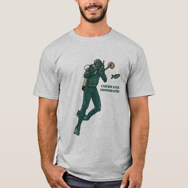 Camiseta Fotografía submarina de época Buceador (Anverso)