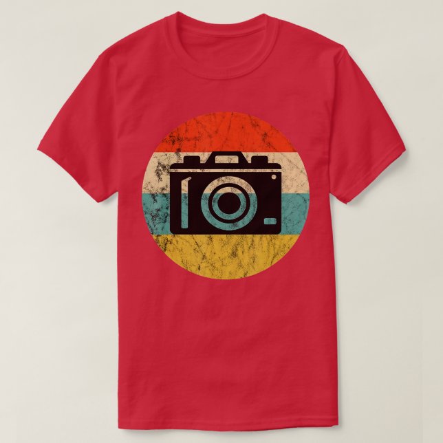 Camiseta Fotografía Vintage Retro Sunset Camera Lens Photo (Diseño del anverso)