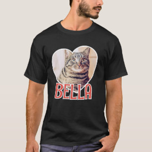 Camiseta Fotografía y nombre del corazón lúdico moderno del
