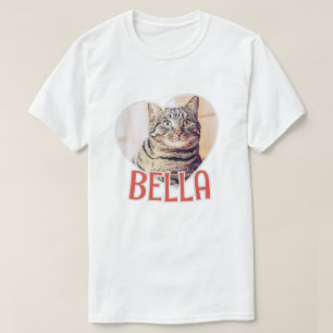 Camiseta Fotografía y nombre del corazón lúdico moderno del