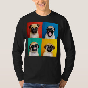 Camiseta Fotografías de Pug Puppy Carlino Para Perro