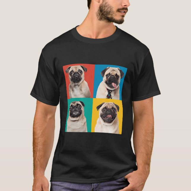 Camiseta Fotografías de retrato de cerdos Carlino para los  (Anverso)