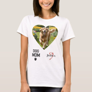 Camiseta Fotografías en forma de corazón de Perro Mamá