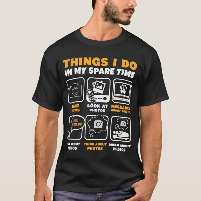Camiseta Fotografías que hago en mi fotografía de tiempo li (Anverso)