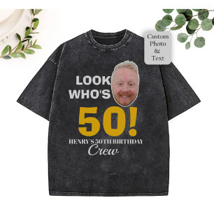 Camiseta fotográfica de la cara de cumpleaños núme