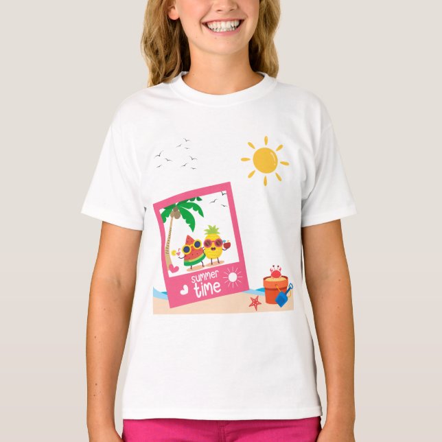 Camiseta fotográfica de la playa de verano (Anverso)
