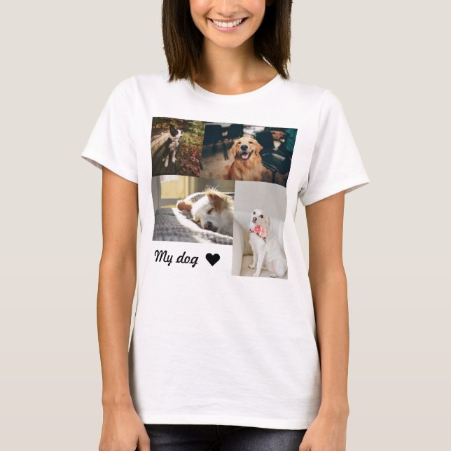 Camiseta fotográfica de perro personalizado (Anverso)