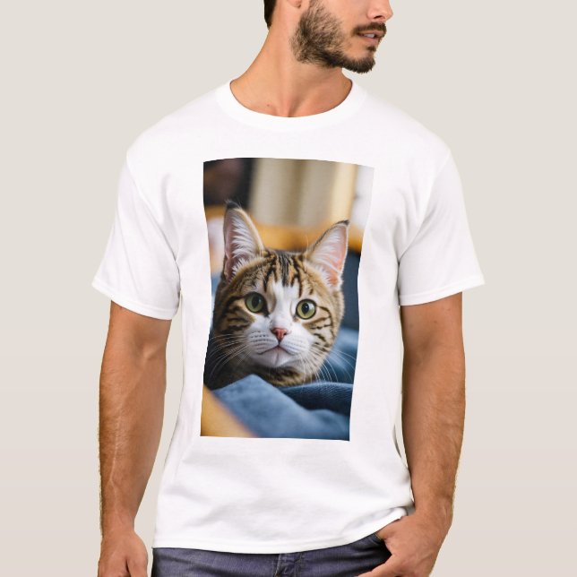 Camiseta fotográfica de Personalizado de gato (Anverso)