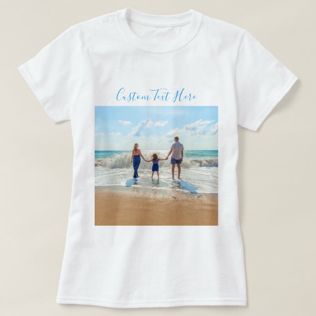 Camiseta fotográfica personalizado con tus fotos y (Diseño del anverso)