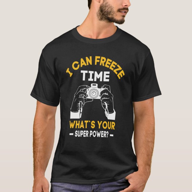 Camiseta Fotógrafo boda Puedo Congelar El Tiempo Que Tu (Anverso)