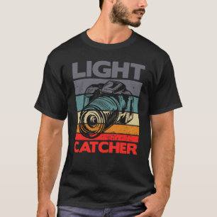 Camiseta fotógrafo cámara capturador de luz retro