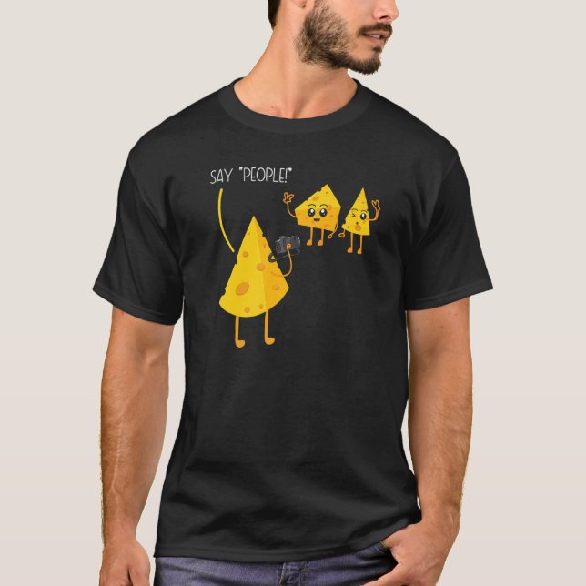 Camiseta Fotógrafo Cheesy Mozzarella Cheddar Camera (Anverso)