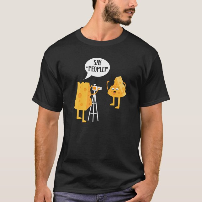 Camiseta Fotógrafo Cheesy Mozzarella Cheddar Camera 1 (Anverso)