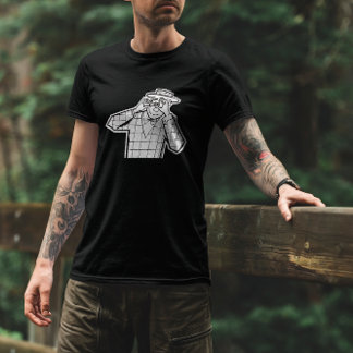 Camiseta Fotógrafo con caricatura de cámara espía vintage