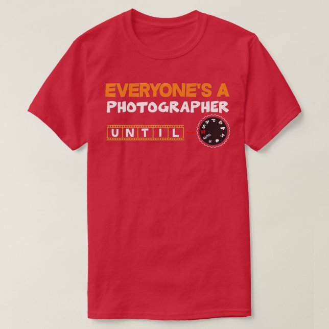 Camiseta Fotógrafo de cámara de cámara del Día de la Fotogr (Diseño del anverso)