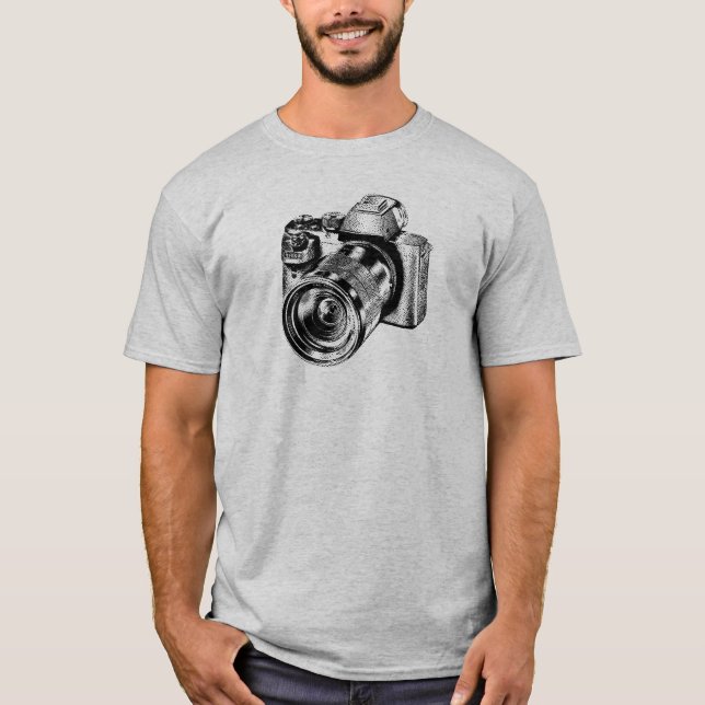 Camiseta Fotógrafo de cámara profesional (Anverso)